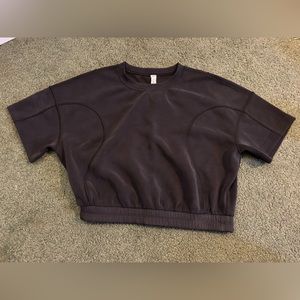 Lululemon - Softstreme Gathered Tee - Black - Size 6 - Brand New